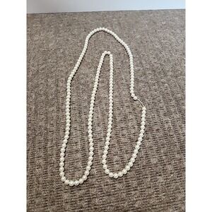 Vintage Double Strained Of Fake Pearls  13 Inch Double